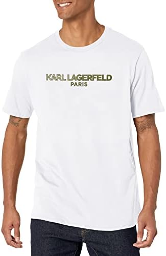 Мъжка тениска с логото на Karl Lagerfeld Paris се отличава с Изкуствена Бродерия