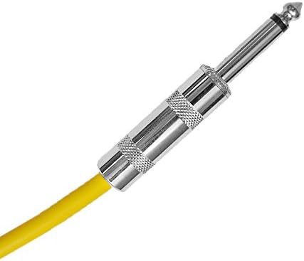 Сеизмичен Аудиосигнал SAGC20R-Жълто-4 опаковки Жълти 20-Футови кабели под Прав ъгъл на китара, 4 опаковки