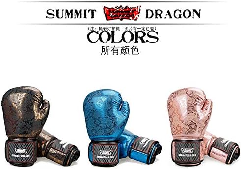 JQMKKQT Боксови Ръкавици за възрастни Без пълнител на Biana Muay Thai Спортни Мъжки и дамски ръкавици (Цвят: синьо размер: 10 унции)