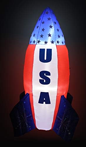 6 Фута Висок Патриотичен Деня на Независимостта на 4 юли Надуваем САЩ Американският Флаг на Ракета Кораб на Ракета Кораб Предварително