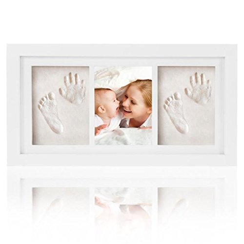 Комплект рамки за снимки с отпечатък от детска ръка и отпечатък от крака, Красива рамка за спомен с набор от отпечатъци