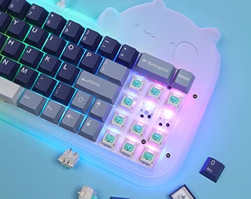 EPOMAKER Mini Cat 69 65% С възможност за гореща подмяна на Акрилна RGB Жичен Ръчна Детска клавиатура DIY Комплект с Усовершенствованными