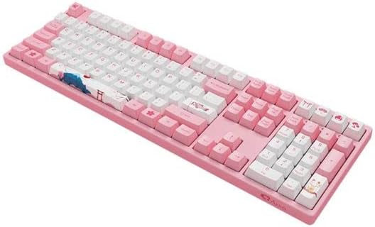 Жичен ръчна детска клавиатура Akko World Tour Tokyo R1 розов цвят със 108 бутони, програмирана с изработени по индивидуална поръчка