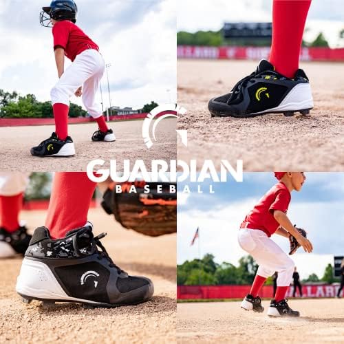 Бейзболни обувки Гардиън Baseball Youth с високо берцем за момчета и Момичета, Софтбольные обувки - Размер 12 за малки деца до 7 за по-Големите