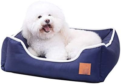 MMAWN Легло за домашни кучета | Ортопедичен Диван в стил Хола, Диван-легло за домашни любимци, за Кучета (Тъмно синьо)