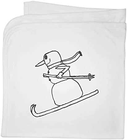 Памучно Бебешко одеало /Шал Azeeda Снежен човек на ски (BY00026550)