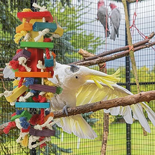 Играчки за птици GATMAHE, Играчки за Папагали за по-Големите Птици, Африкански Сиви Папагали Амазонка, Ара Папагал Какаду,