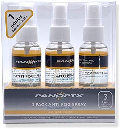 PanOptx Спрей Против замъгляване 3 Флакона | Допълнителна Кърпа За Почистване на Лещи и очила