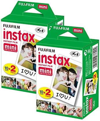 Филмът незабавни действия Fuji Instax Mini В две опаковки (40 листа) + Защитен калъф + 40 рамка за етикети + Рамка за снимки + Фото