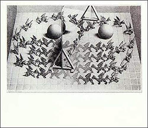 Пирамида на Америка М. К. Ешер Магическо Огледало Оптична Илюзия Литография Фигура Хладно Стенен Декор Художествена Печат на Плакат 25,5x21,5