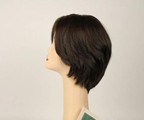 Европейският перука от човешка коса Freeda - Dorothy тъмно кафяво многопосочен отгоре от кожа, размер M