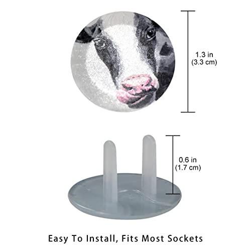 Капачки за контакти с шарени крави 12 бр. - Защитни капачки за контакти, за деца – Здрави и устойчиви – Лесно да защитават вашите
