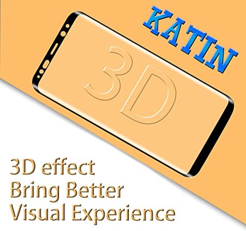 KATIN Предназначен за Samsung Galaxy S9, Защитен слой от закалено Стъкло, 3D Извити Точкова матрица, Пълно покритие на екрана, Защита