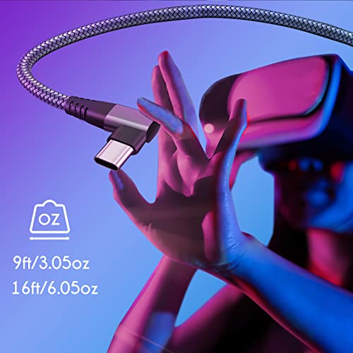 Кабел Oculus Quest Линк 9 метра, кабел за зареждане на слушалките OUTWAY VR за Oculus Quest 2/1, 5 Gb/сек, USB C 3.2 Gen1 Високоскоростен