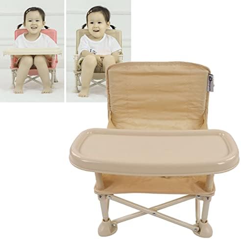 Детски стол за Пикник FECAMOS, колани, висока степен на надеждност Dining Тренировъчен Детски стол за дете за Пикник (Стандартен Бежов)