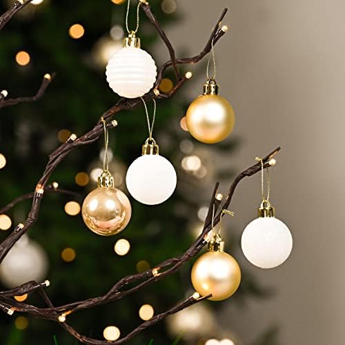 Комплект коледни бижута от бяло злато Severin Madelyn (3 предмет) на 24-каратные Украса за Коледните топки + 30-инчов Коледен венец + 9 фута