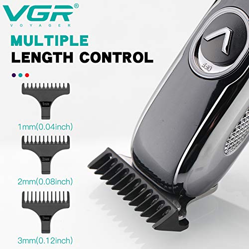 VGR Машинки за Подстригване на Коса за Мъже, Професионален Безжична Машинка За Подстригване Машинки за Подстригване и Аксесоари 600 mah, USB