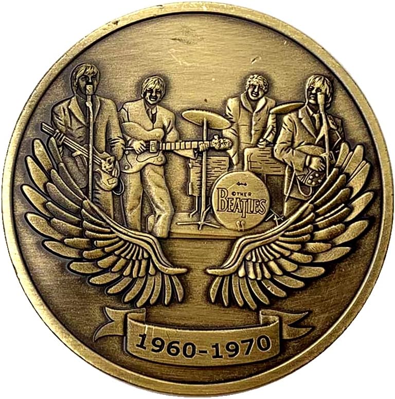NIUBB Възпоменателна Монета Британската рок група Бийтълс Крило на Древния Бронзов Китарист на групата Бийтълс Монета