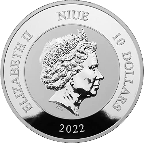 2022 DE Модерна Възпоменателна монета PowerCoin Kua Fu В Преследване на Слънцето на 5 Грама Сребърна монета 10 $ Ниуе 2022 Proof