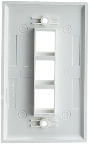 ACL Keystone 3 Порта, Стенни плоча с един вход, Бял, 2 опаковки