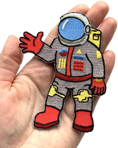 Блестящи ленти за пътуване астронавти в космоса - Бродирани пришитая емблема - Нашивка-Апликация за сака или раници - Нашивка-стикер за бейджа