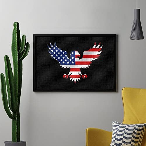 Флаг на САЩ Белоглав Орел е Диамантена Живопис Комплекти 5D направи си САМ Пълна Тренировка Планински Кристал Изкуство Стенен Декор за Възрастни