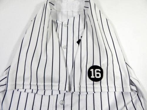 2021 Ню Йорк Янкис Реджи Уиллитс 75, Използван в играта Бяла Риза, 16-ти кръпка 44 - Използваните в играта тениски MLB
