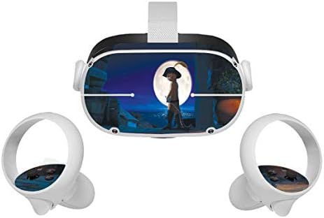 Рицар Котка Анимационен Филм Oculus Quest 2 на Кожата VR 2 Обвивки Слушалки и Контролери Стикер, Защитен Стикер Аксесоари