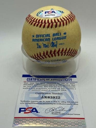 Дали Мак Фейл Янкис Авлига Подписа Автограф Официален представител на OMLB Baseball PSA DNA - Бейзболни топки С Автографи
