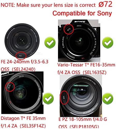 Капак на обектива R5 R6 е съвместима с Canon R5 R6 w/RF 24-240 мм, съвместим с a7R4 a7iii w /FE 24-240 mm f / 3,5-6,3 (2 опаковки)