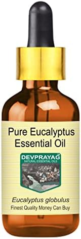 Devprayag Чисто Етерично масло от евкалипт (Eucalyptus globulus) със Стъклен капкомер, Натурално Лечебно, Дистиллированное пара 30 мл