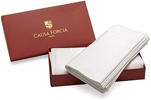 Памучни носни кърпички Смърт Forcia за мъже от Плътен Мек турското Бял памук, 12 Опаковки