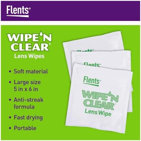 Кърпички за изсушаване на лещи Flents WIPE'N, прозрачни, брой елементи 75