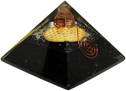 Sharvgun Медитация Черен Турмалин е Камък Orgone Пирамида Исцеляющий Crystal 65-75 ММ Ex-LG