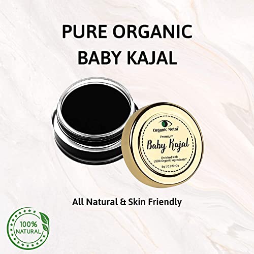 JOKE Organic Netra Baby Kajal - Натурален, Обогатен с органични съставки, сертифицирани от Министерството на селското стопанство