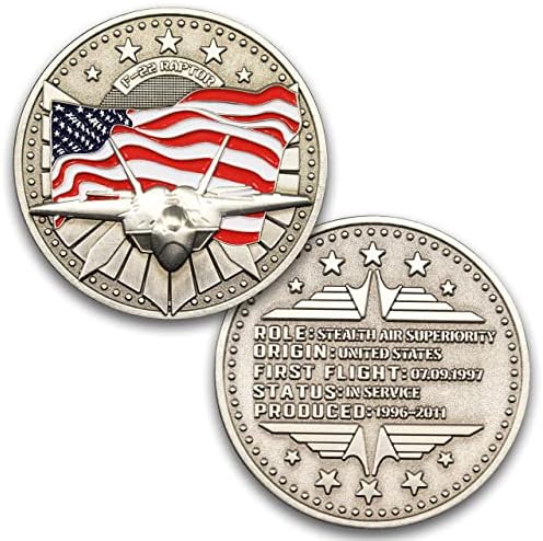 Монета на повикване самолета F-22 Raptor, Монета изтребител! Ограничена монета предизвикателство 2, разработен от ветерани на въоръжените
