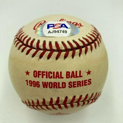 Нов Дерек Джитър подписа Официален договор с PSA ДНК COA World Series 1996 серии - Бейзболни топки с автографи