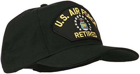 e4Hats.com Военна Заплатанная Черен военновъздушните сили на САЩ в оставка