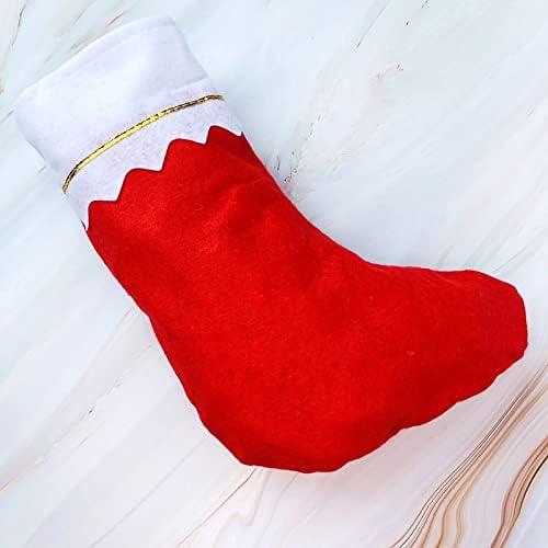 Теми за Тепане В присъствието на Червени Вечерни Чорапи Камина 15 инча, Подаръци, Декорации, Сувенири за Коледа Коледна Окачен Начало