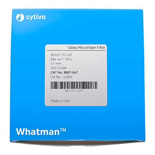 Cytiva 9927-090 Филтърна хартия Whatman, Стъклен филтър от микрофибър, клас 934-AH RTU, Готови за употреба, Твърди частици, Двойно тегло, диаметър