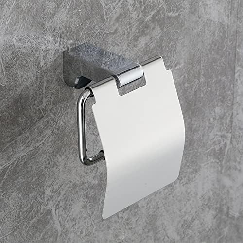 Държач за тоалетна хартия с рафт, монтиран на стената стойка за телефон за декора на Банята, Стойка за съхранение на аксесоари за баня