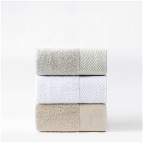 Кърпи за баня DNATS Домашно Памучно Хотелски кърпа за дома, Бяла, Мека и гъста, с коса не капе вода (Цвят: 3 бр., размер: 80x160