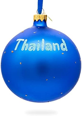 Тайланд Плажен Стъклена Топка Коледна Украса 4 Инча