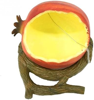 Baoer Уникална плюшена ясла за птици под формата на портокал/нар, контейнер за храна за птици, купа за хранене, поилки, оранжево