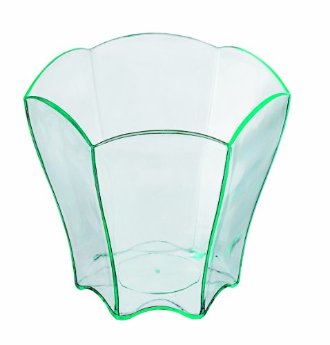 Прозрачна зелена Пластмасова Чаша във формата на цвете Пакнвуда, 2 унция. Капацитетът (калъф 600)