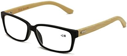 World Vision правоъгълни очила за четене от естествен бамбук за мъже и жени за четене