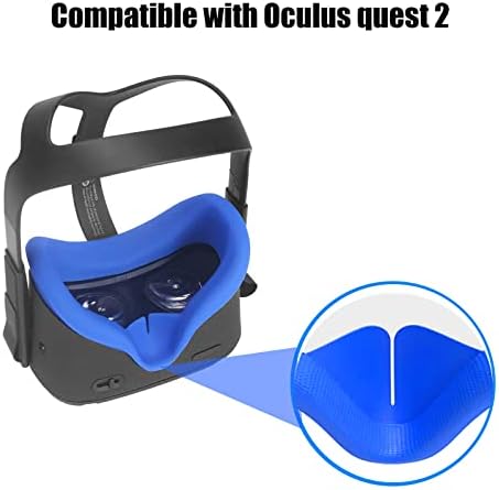 за Oculus Quest 2 VR Предна броня и капак на обектива са Съвместими с Oculus Quest 2 Моющаяся силиконов тампон за лице със защита от изпотяване