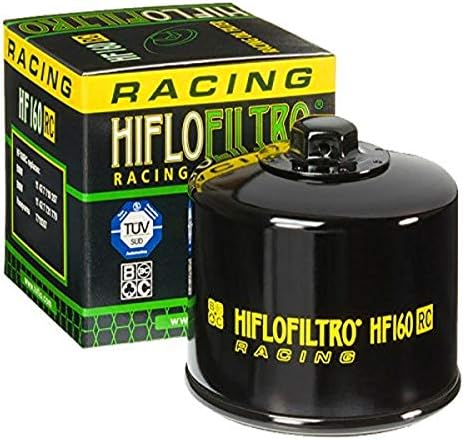 Маслен филтър Hiflofiltro HF160RC-4 Черен Премиум-клас за състезания, комплект от 4 части, 4 опаковки