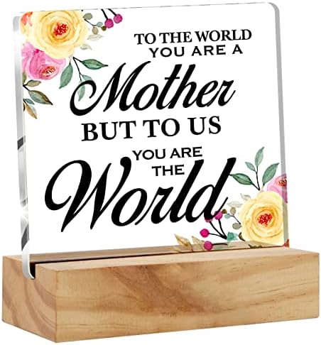 Декор на масата за майки и Дъщери, Акрилни Десктоп Бижу с Надпис на света Ти си майка, Акрилна Плоча, Подарък за Деня на майката, Рожден