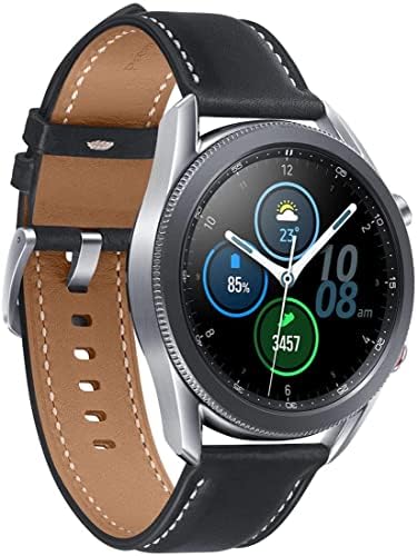 Samsung Galaxy Watch 3, монитор на сърдечната честота (45 мм, Mystic Silver) (обновена)